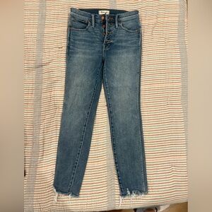 Madewell cropped 10 inch skinny high rise jeans size 27